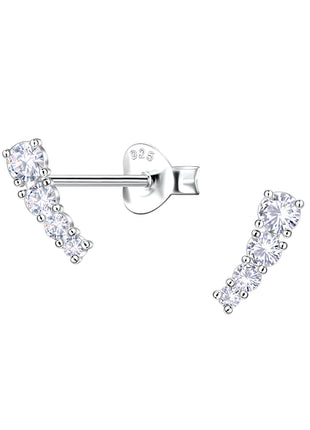 Sterling Silver Geometric Ear Studs
