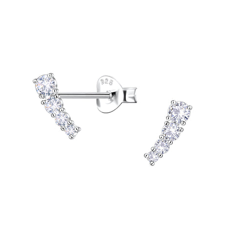 Sterling Silver Geometric Ear Studs