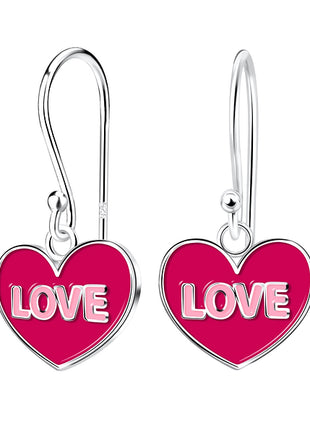 Sterling Silver Love Heart Earrings
