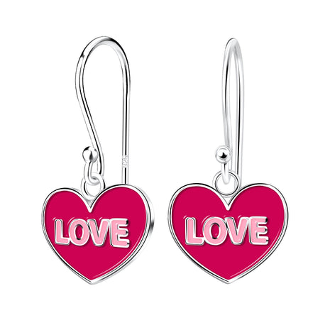 Sterling Silver Love Heart Earrings