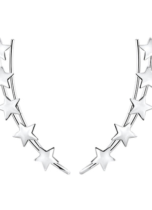 Sterling Silver Star Ear Climbers