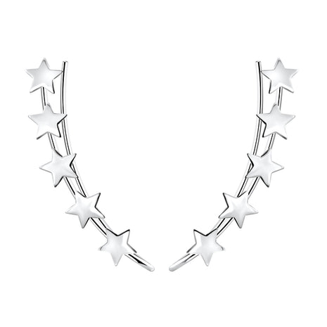Sterling Silver Star Ear Climbers