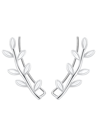 Sterling Silver Olive Branch Ear Climbers