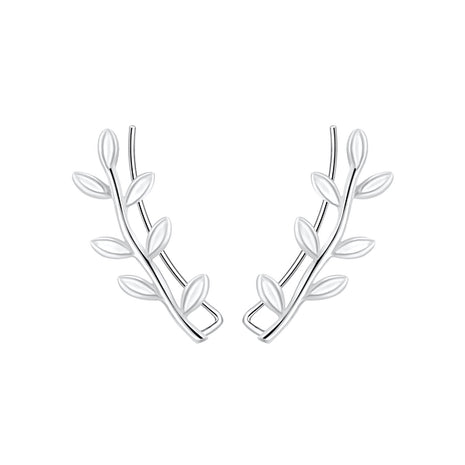 Sterling Silver Olive Branch Ear Climbers