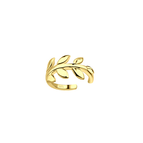 Sterling Silver Olive Leaf Ear Cuff