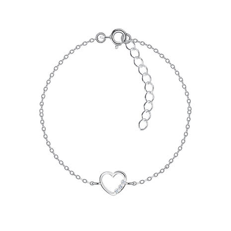 Sterling Silver Heart Bracelet
