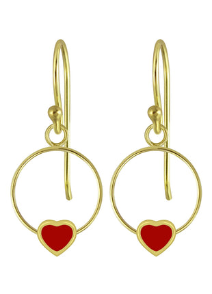 Sterling Silver Heart Wire Earrings