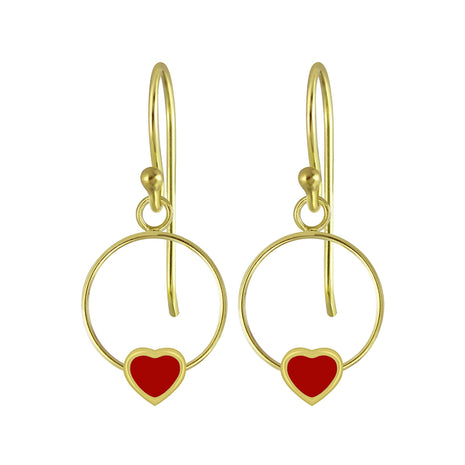 Sterling Silver Heart Wire Earrings