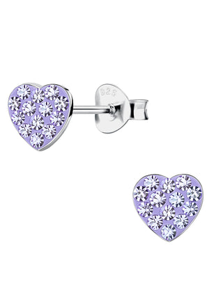 Sterling Silver Heart Ear Studs