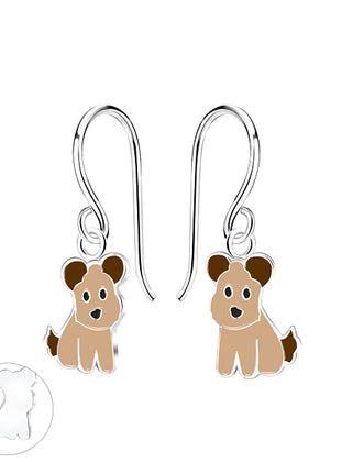 Sterling Silver Dog Earrings