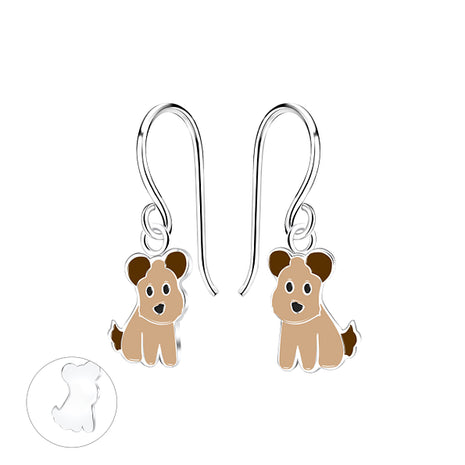 Sterling Silver Dog Earrings