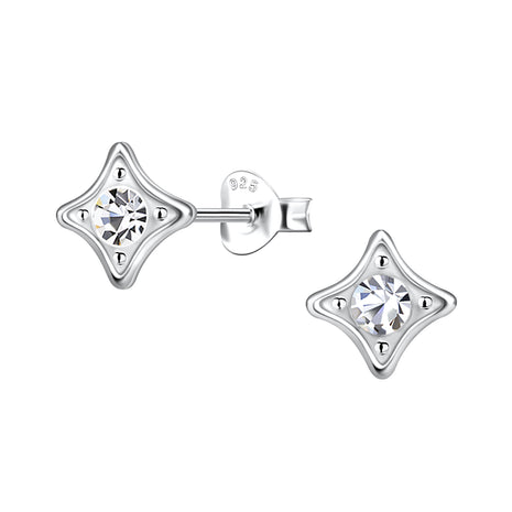 Sterling Silver Geometric Ear Studs
