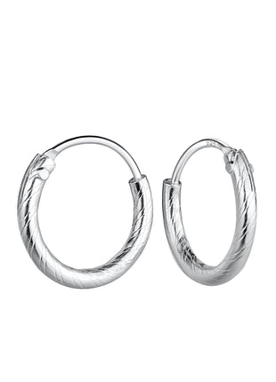 12mm Sterling Silver Twisted Ear Hoops