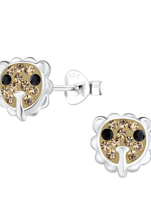 Sterling Silver Lion Ear Studs