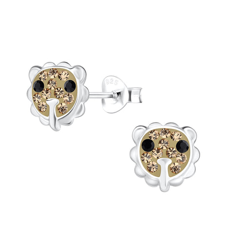 Sterling Silver Lion Ear Studs