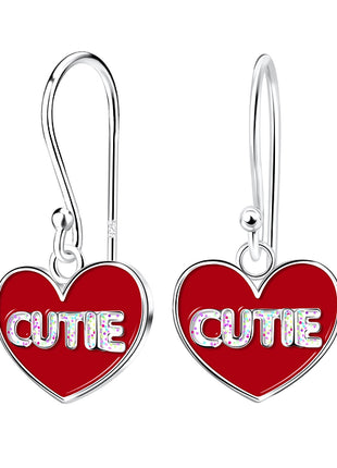 Sterling Silver Cutie Heart Earrings
