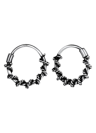 10mm Sterling Silver Twisted Ear Hoops