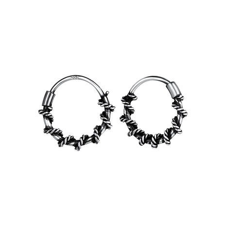 10mm Sterling Silver Twisted Ear Hoops