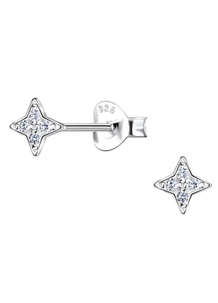 Sterling Silver Star Ear Studs