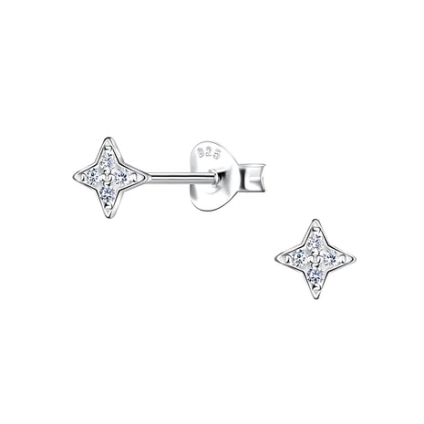 Sterling Silver Star Ear Studs