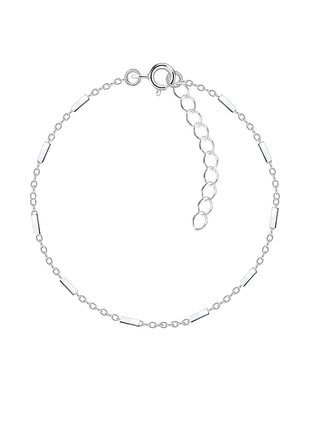 19cm Sterling Silver Cable Bar Bracelet With Extension