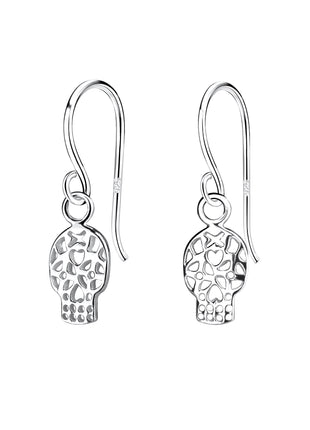 Sterling Silver Skull Earrings