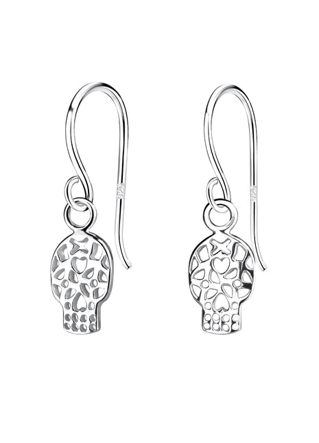 Sterling Silver Skull Earrings