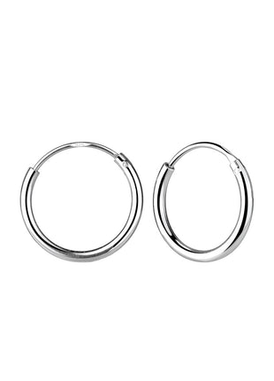 12mm Sterling Silver Ear Hoops