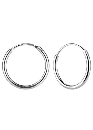 14mm Sterling Silver Ear Hoops