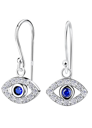 Sterling Silver Evil Eye Earrings