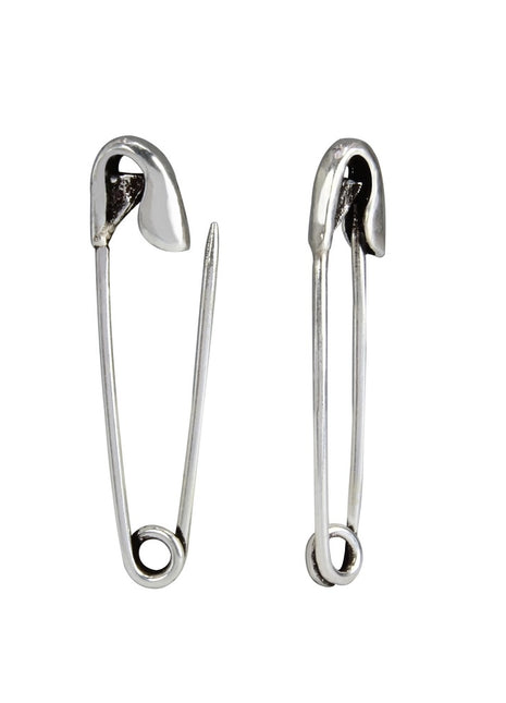 Sterling Silver Safety Pin Ear Hoops