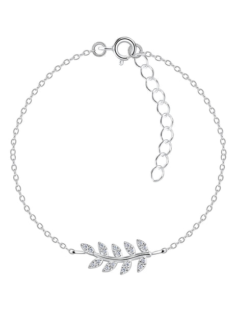 Sterling Silver Olive Leaf Bracelet