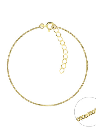 18cm Sterling Silver Curb Chain Bracelet