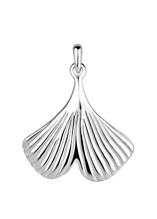 Sterling Silver Ginkgo Pendant