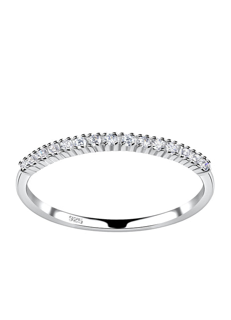 Sterling Silver Half Eternity Ring