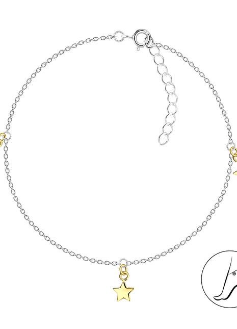 Sterling Silver Star Anklet