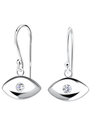 Sterling Silver Evil Eye Earrings