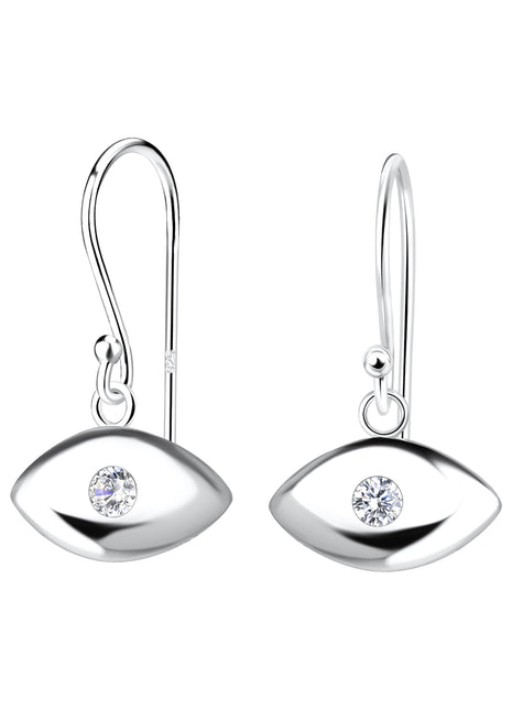 Sterling Silver Evil Eye Earrings