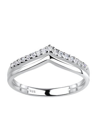 Sterling Silver V-Shaped Ring