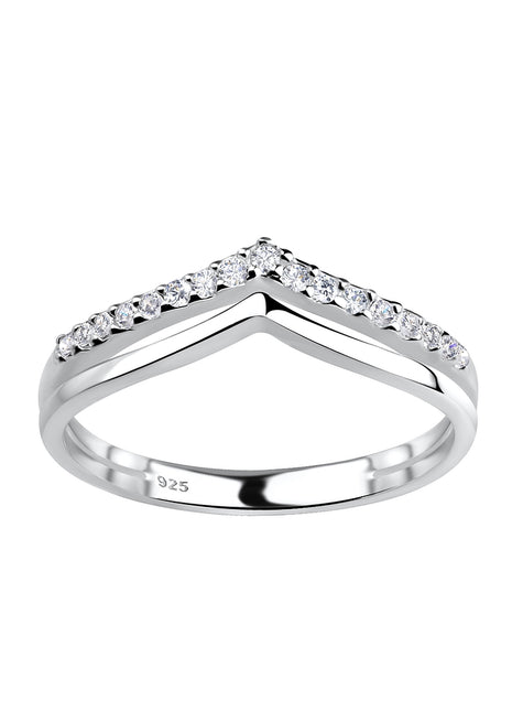 Sterling Silver V-Shaped Ring