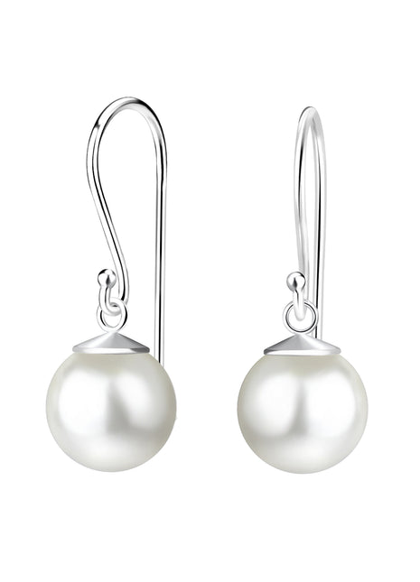 8mm Pearl Sterling Silver Earrings
