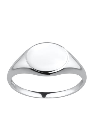 Sterling Silver Oval Signet Ring