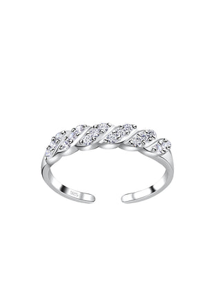 Sterling Silver Braid Toe Ring