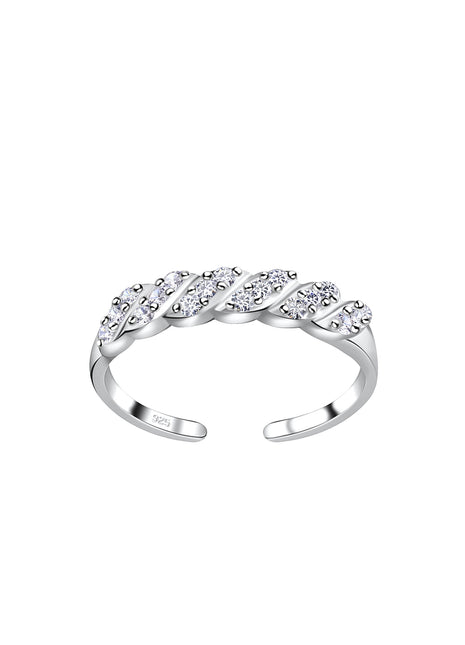 Sterling Silver Braid Toe Ring