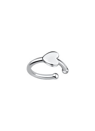 Sterling Silver Heart Ear Cuff