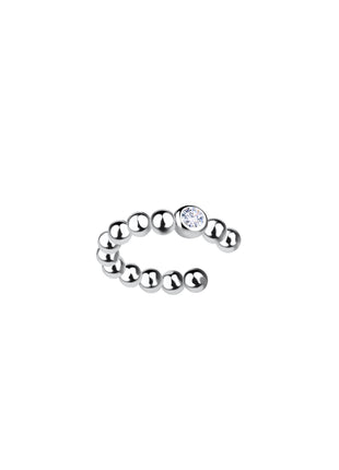 Sterling Silver Ball Ear Cuff