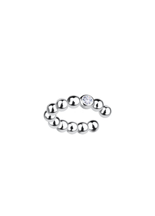 Sterling Silver Ball Ear Cuff