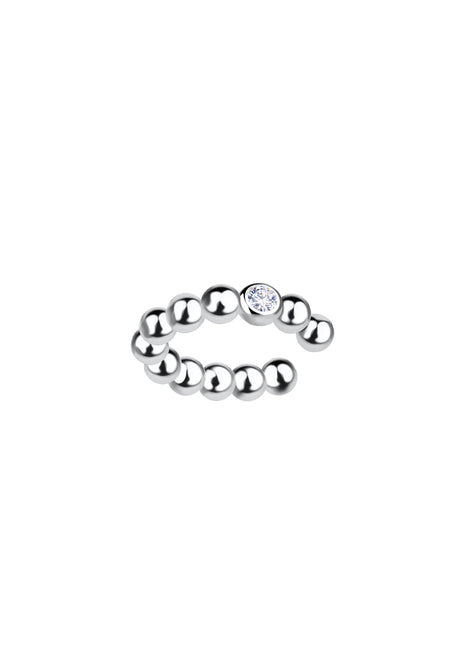 Sterling Silver Ball Ear Cuff