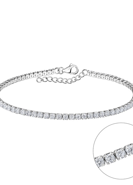 18cm Sterling Silver Tennis Bracelet