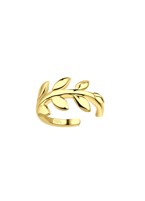 Sterling Silver Olive Leaf Ear Cuff